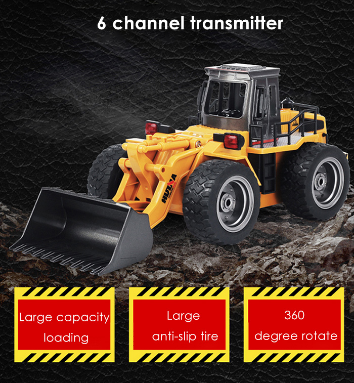HUINA 1520 1:18 2.4GHz 6CH RC Alloy Truck Construction Vehicle