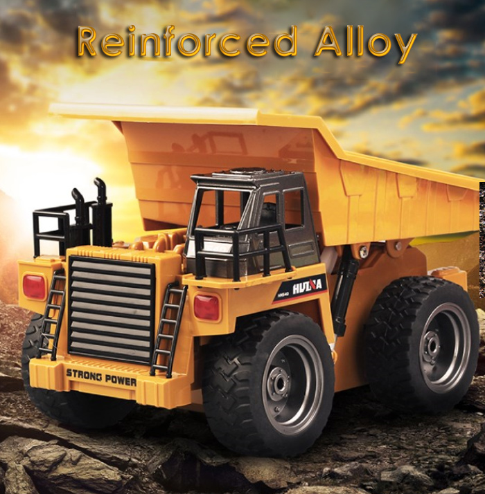 HUINA 1540 1:18 2.4G 6CH RC Alloy Dump Truck Auto Demonstration Function