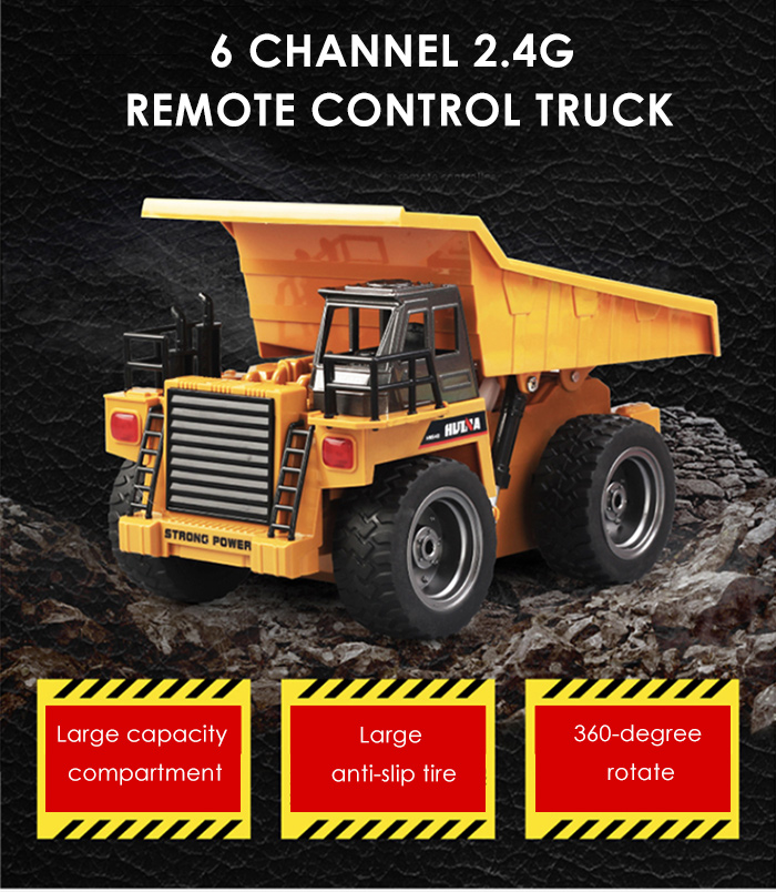 HUINA 1540 1:18 2.4G 6CH RC Alloy Dump Truck Auto Demonstration Function HUINA 1540 1:18 2.4G 6CH RC Alloy Dump Truck Auto Demonstration Function