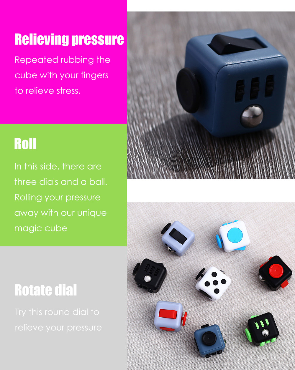 Cute Magic Fidget Cube Style Stress Reliever Pressure Reducing Toy for Office Worker