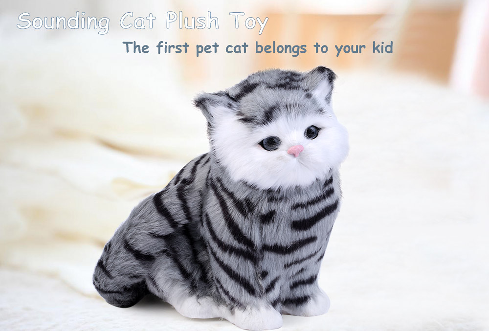 Children Baby Cute Simulation Cat Doll Plush Toy with Sound Birthday Christmas Gift Children Baby Cute Simulation Cat Doll Plush Toy with Sound Birthday Christmas Gift