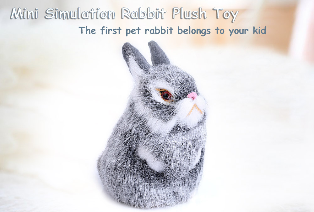 Kids Cute Mini Simulation Rabbit Doll Plush Toy Birthday Christmas Gift