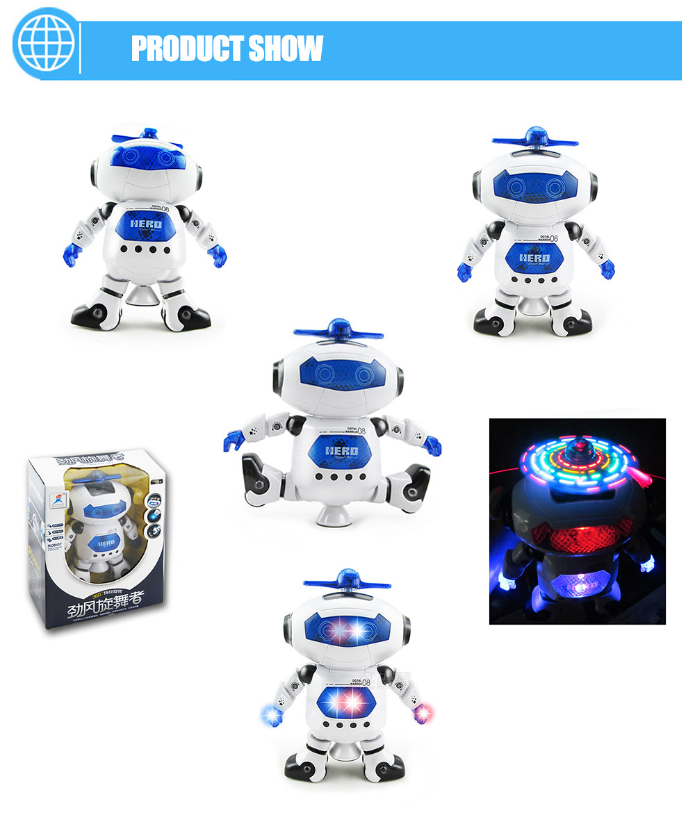 Children Electronic Walking Dancing Robot with Music Light