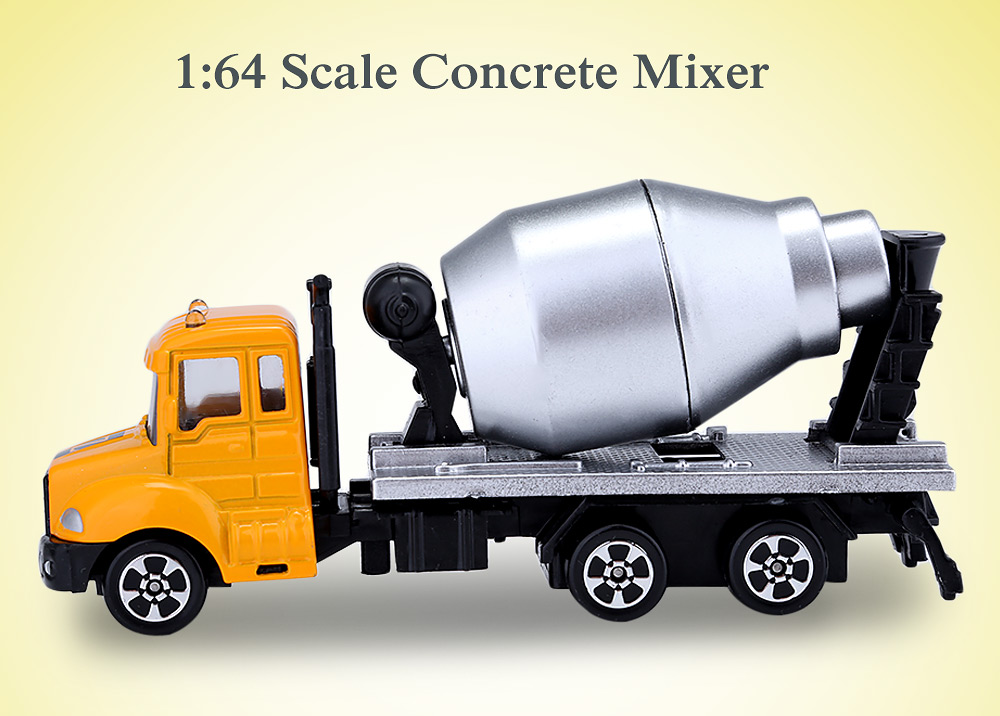 Children Alloy 1:64 Scale Concrete Mixer Truck Emulation Model Toy Present