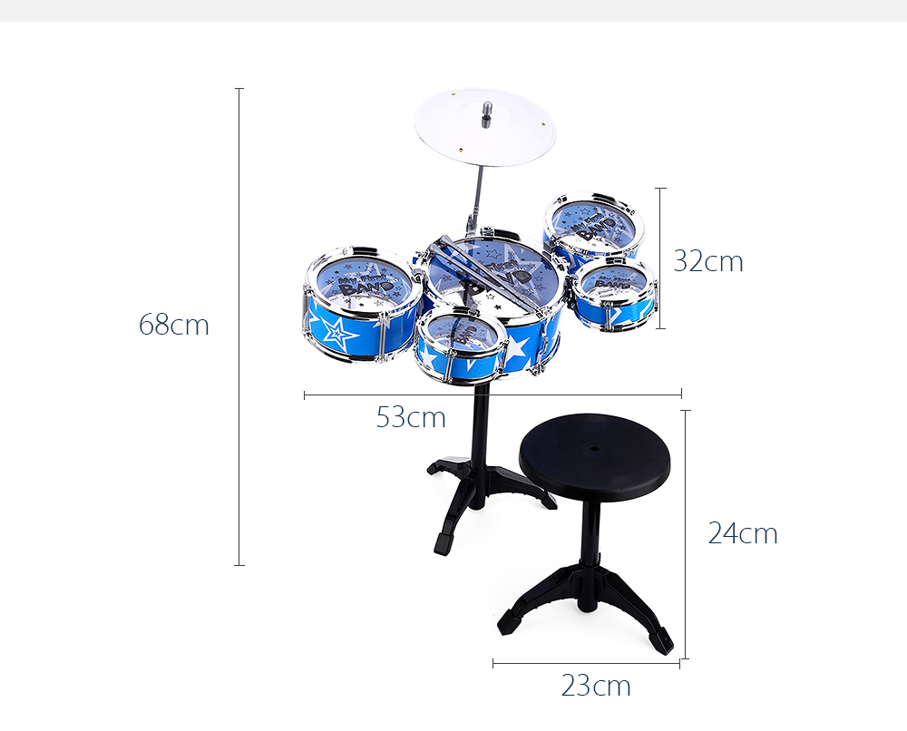 Wanyi Child Deluxe Jazz Drums Kit Musical Instrument Toy Xmas Birthday Present Wanyi Child Deluxe Jazz Drums Kit Musical Instrument Toy Xmas Birthday Present