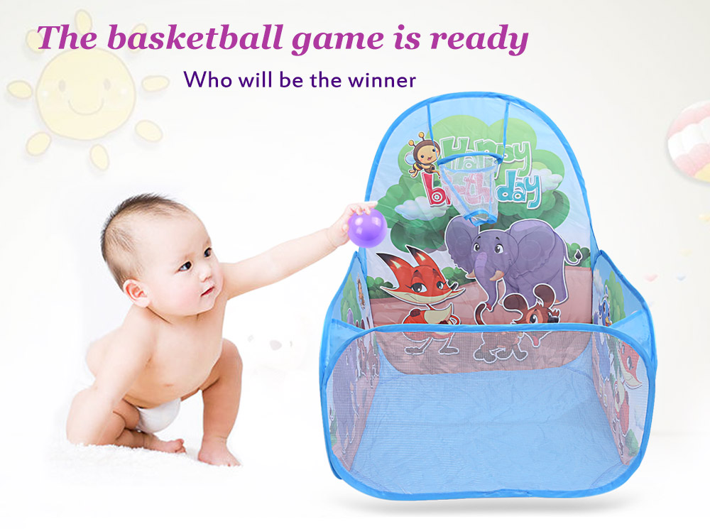 Ocean Ball Pit with Basket Kids Foldable Pool Tent Indoor Outdoor Sports Toy Ocean Ball Pit with Basket Kids Foldable Pool Tent Indoor Outdoor Sports Toy