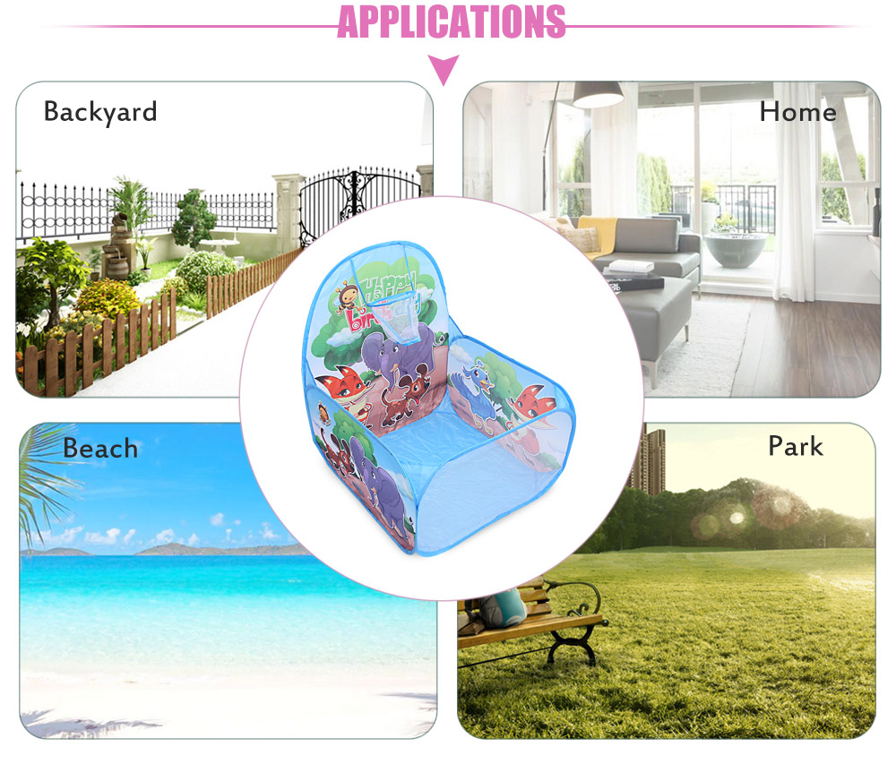 Ocean Ball Pit with Basket Kids Foldable Pool Tent Indoor Outdoor Sports Toy Ocean Ball Pit with Basket Kids Foldable Pool Tent Indoor Outdoor Sports Toy