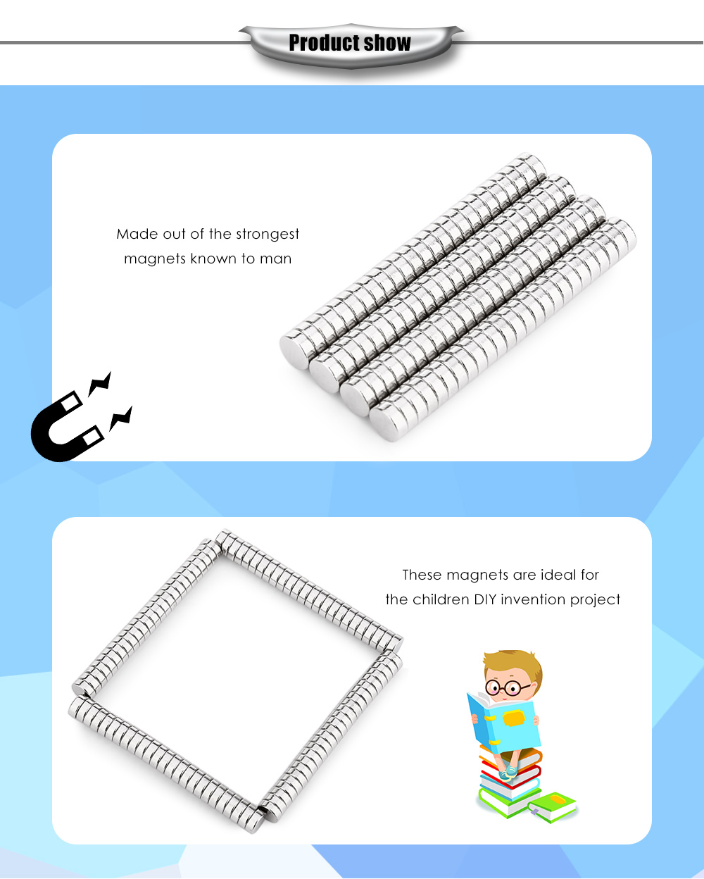 5 x 5 x 2mm N42 Strong NdFeB Round Magnet Birthday DIY Intelligent Gift - 100pcs / set 5 x 5 x 2mm N42 Strong NdFeB Round Magnet Birthday DIY Intelligent Gift - 100pcs / set