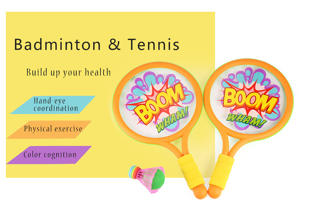 Anjanle Children Colorful Tennis Badminton Racket Set Outdoor Sports Game Toy