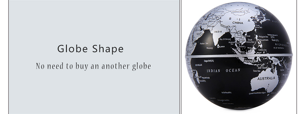 C Shape Levitation Floating Globe Rotating Magnetic World Map Colorful LED Lamp Gift Decoration C Shape Levitation Floating Globe Rotating Magnetic World Map Colorful LED Lamp Gift Decoration