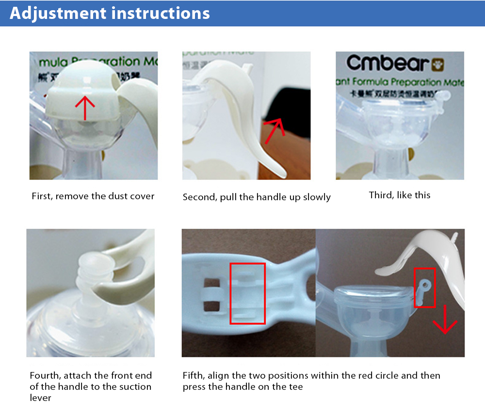 Cmbear Portable BPA Free Adjustable Advanced Manual Breast Pump