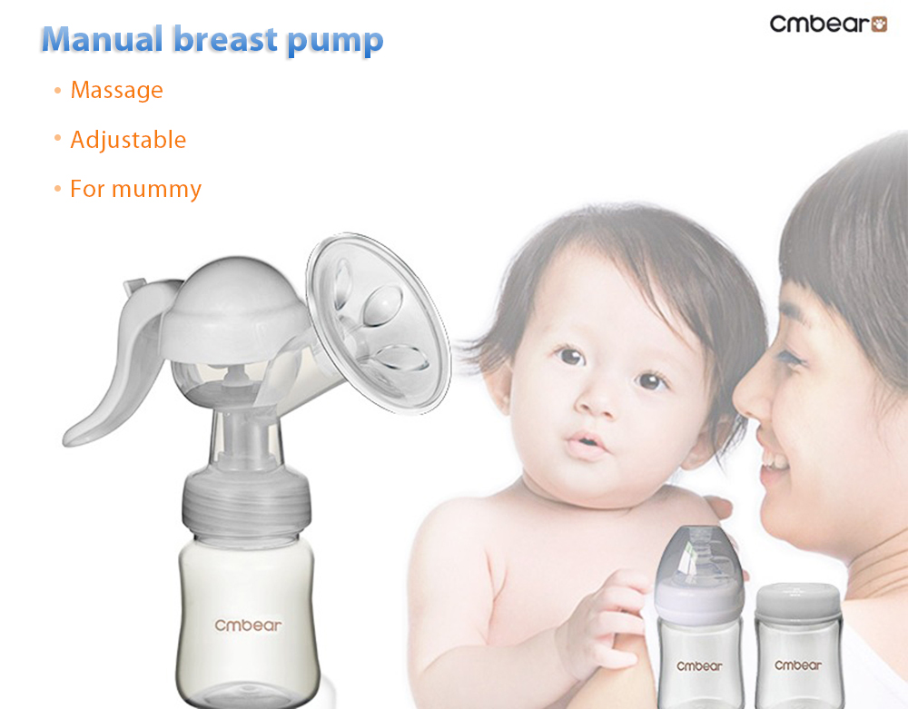 Cmbear Portable BPA Free Adjustable Advanced Manual Breast Pump