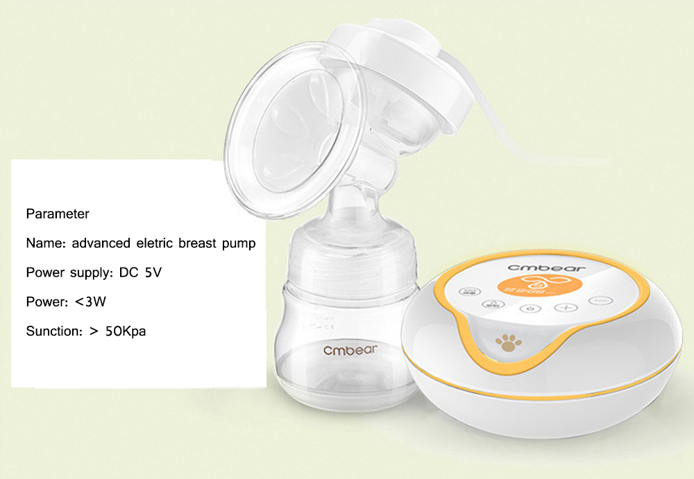 Cmbear Portable Ultra Quiet Operation Massage Backflow Protection Advanced Electric Breast Pump