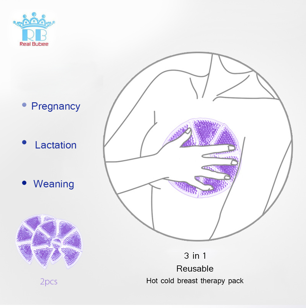 RealBubee 2pcs Mummy 3 in 1 BPA Free Pregnancy Lactation Ablactation Hot Cold Breast Therapy Pack RealBubee 2pcs Mummy 3 in 1 BPA Free Pregnancy Lactation Ablactation Hot Cold Breast Therapy Pack