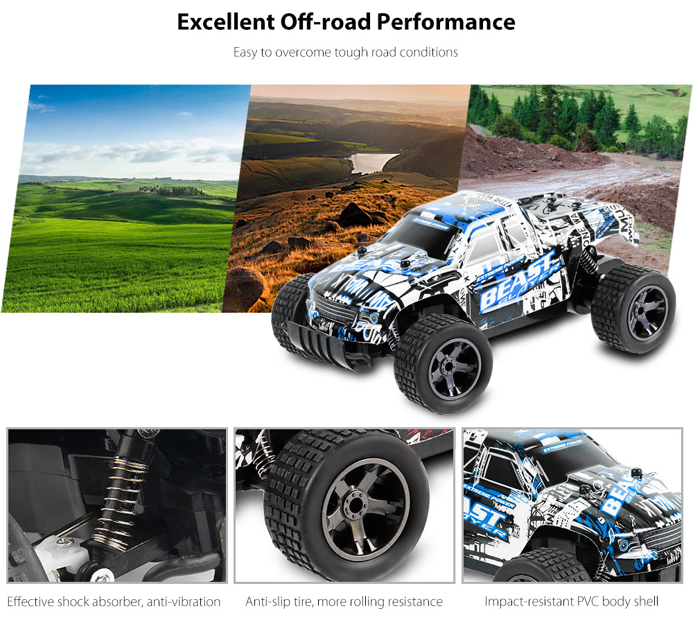 Jule UJ99 - 2811B 2.4GHz 1:20 RC Car RTR 20km/h / Shock Absorber / Impact-resistant PVC Shell