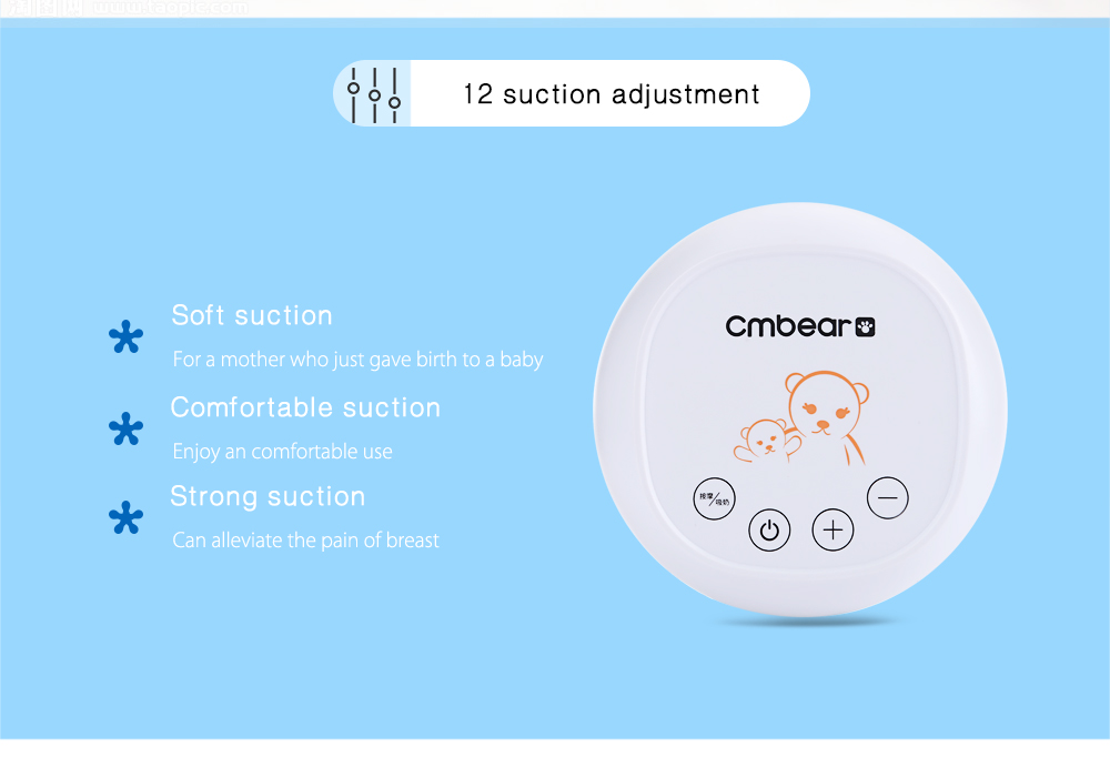 Cmbear Portable Quiet Operation Massage Advanced Electric Breast Pump