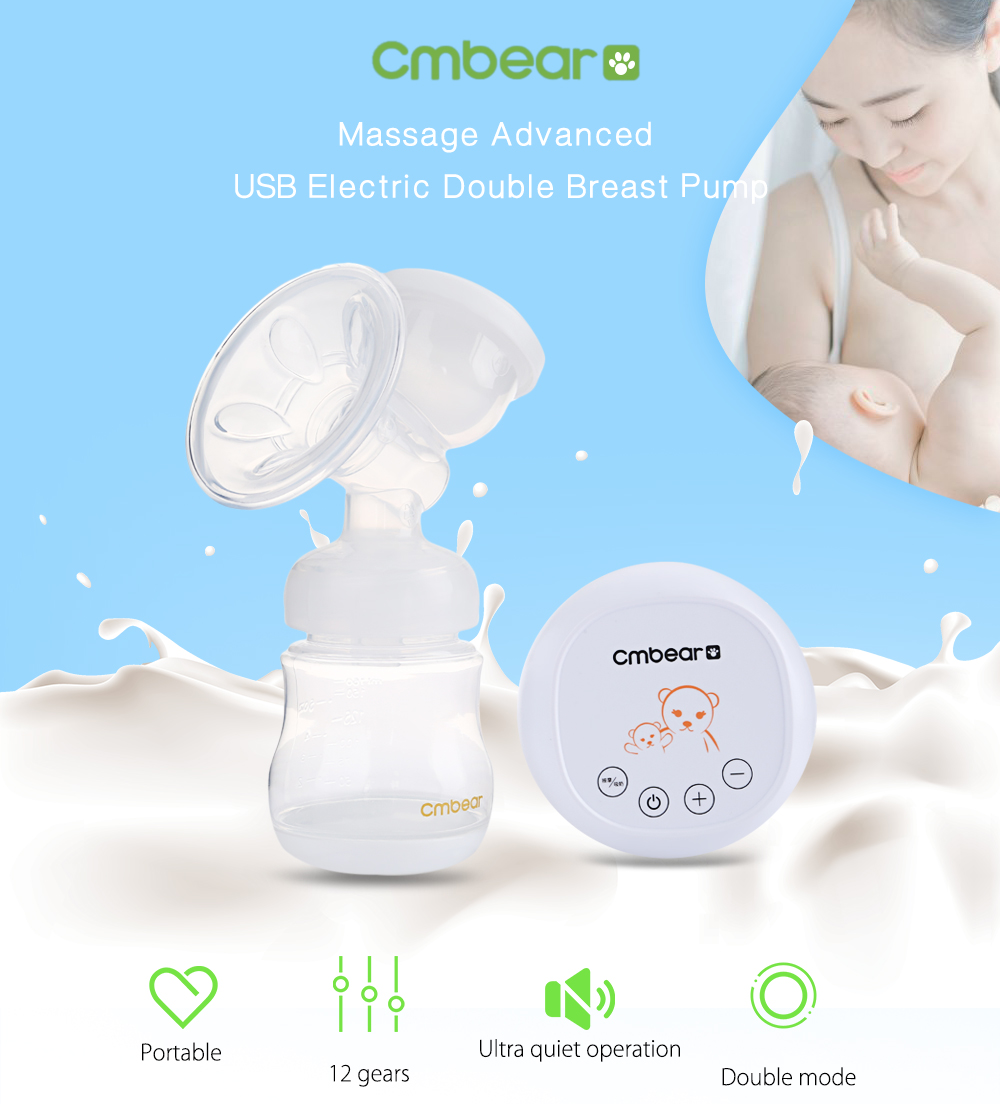 Cmbear Portable Quiet Operation Massage Advanced Electric Breast Pump