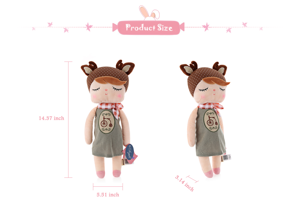 Metoo Angela Stuffed Plush Doll Toy Cute Classical Birthday Christmas Gift - Bike Metoo Angela Stuffed Plush Doll Toy Cute Classical Birthday Christmas Gift - Bike