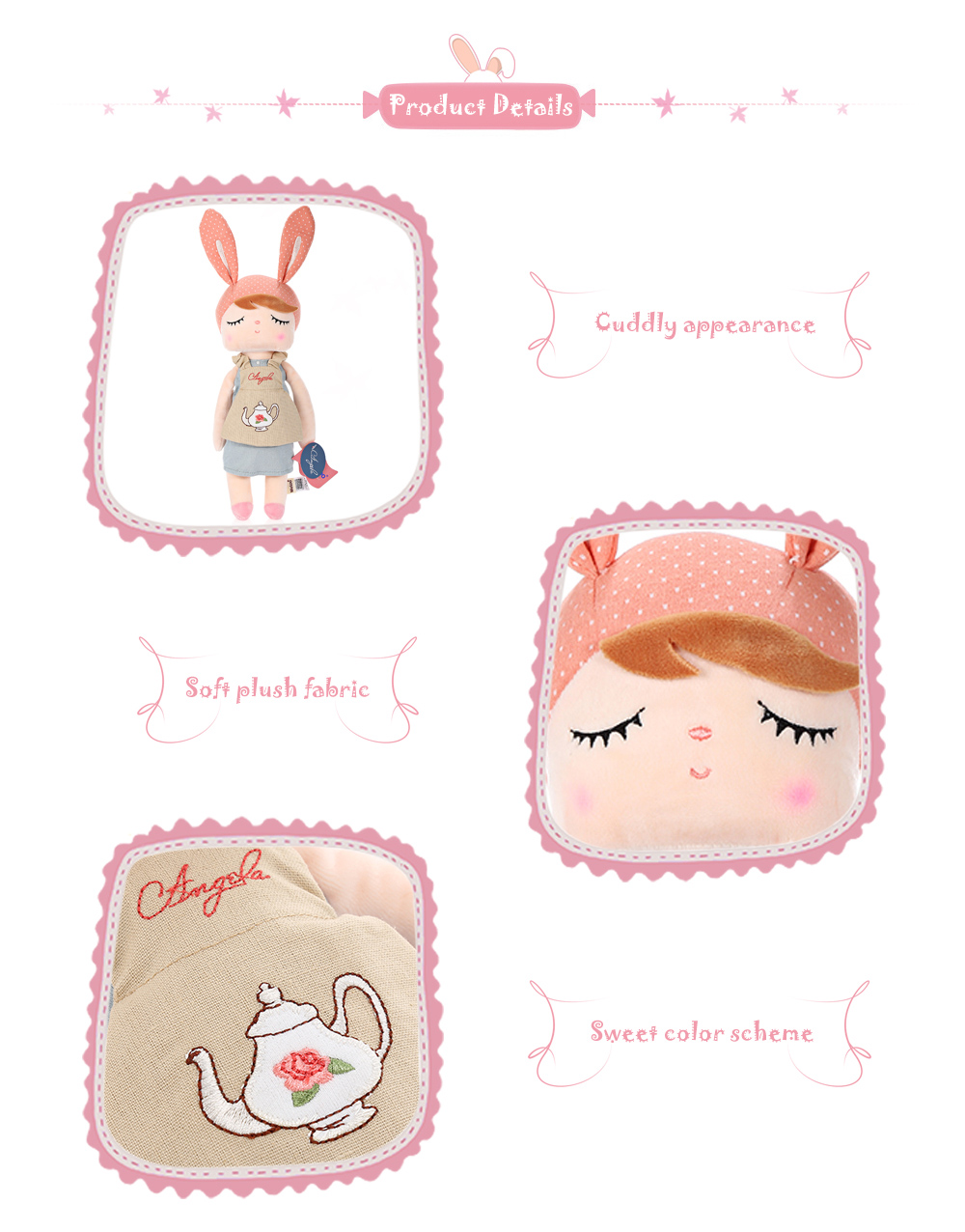 Metoo Angela Stuffed Plush Doll Toy Cute Classical Birthday Christmas Gift - Teapot Metoo Angela Stuffed Plush Doll Toy Cute Classical Birthday Christmas Gift - Teapot