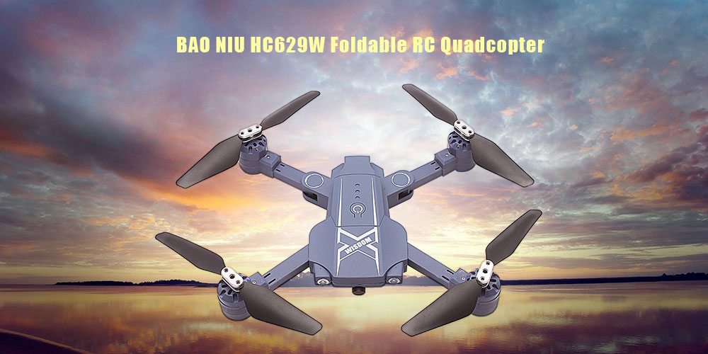 BAO NIU HC629W Foldable RC Drone BNF WiFi FPV 0.3MP Camera / Air Press Altitude Hold / Headless Mode BAO NIU HC629W Foldable RC Drone BNF WiFi FPV 0.3MP Camera / Air Press Altitude Hold / Headless Mode