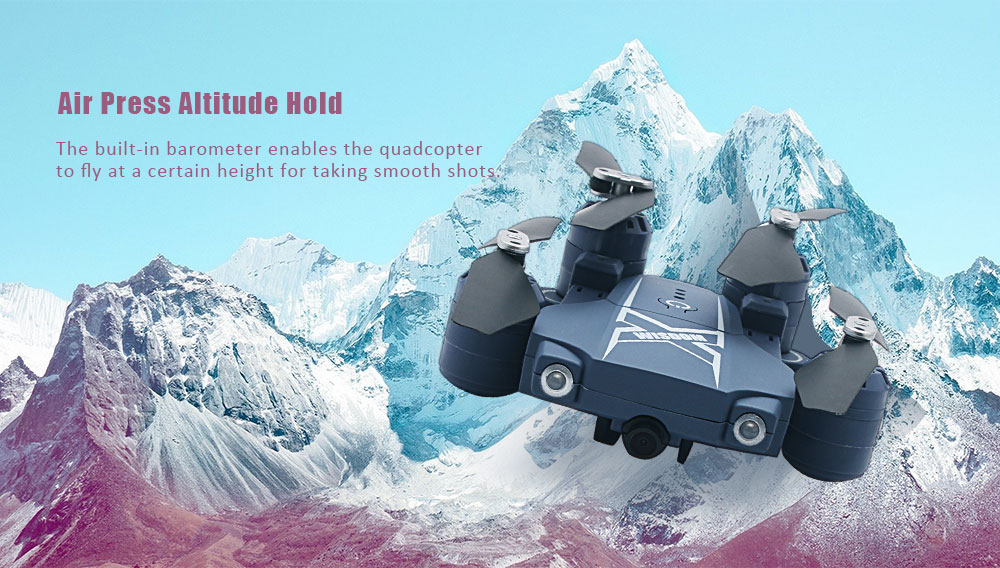 BAO NIU HC629W Foldable RC Drone BNF WiFi FPV 0.3MP Camera / Air Press Altitude Hold / Headless Mode BAO NIU HC629W Foldable RC Drone BNF WiFi FPV 0.3MP Camera / Air Press Altitude Hold / Headless Mode