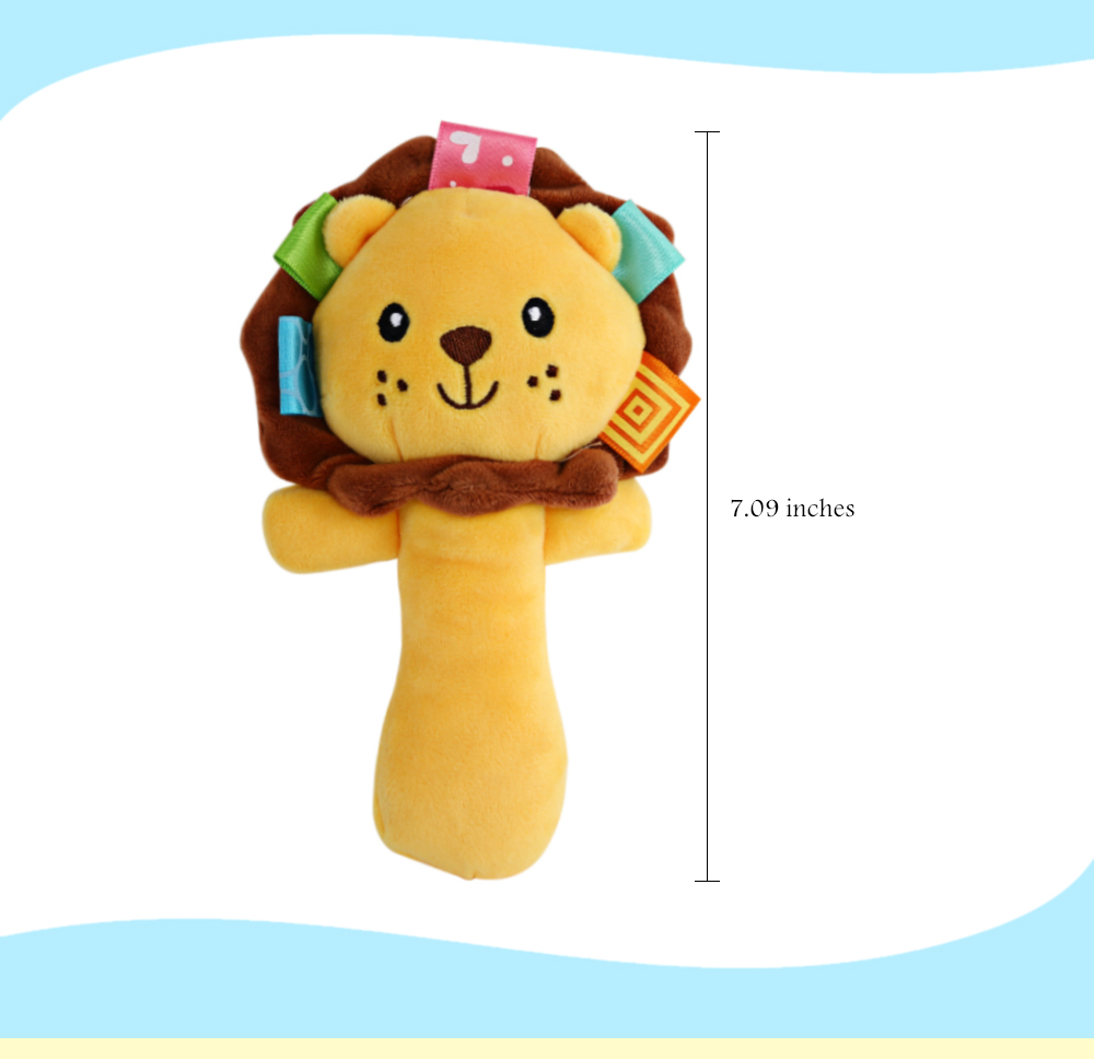 Sozzy Cartoon Plush Baby Handbell Toy