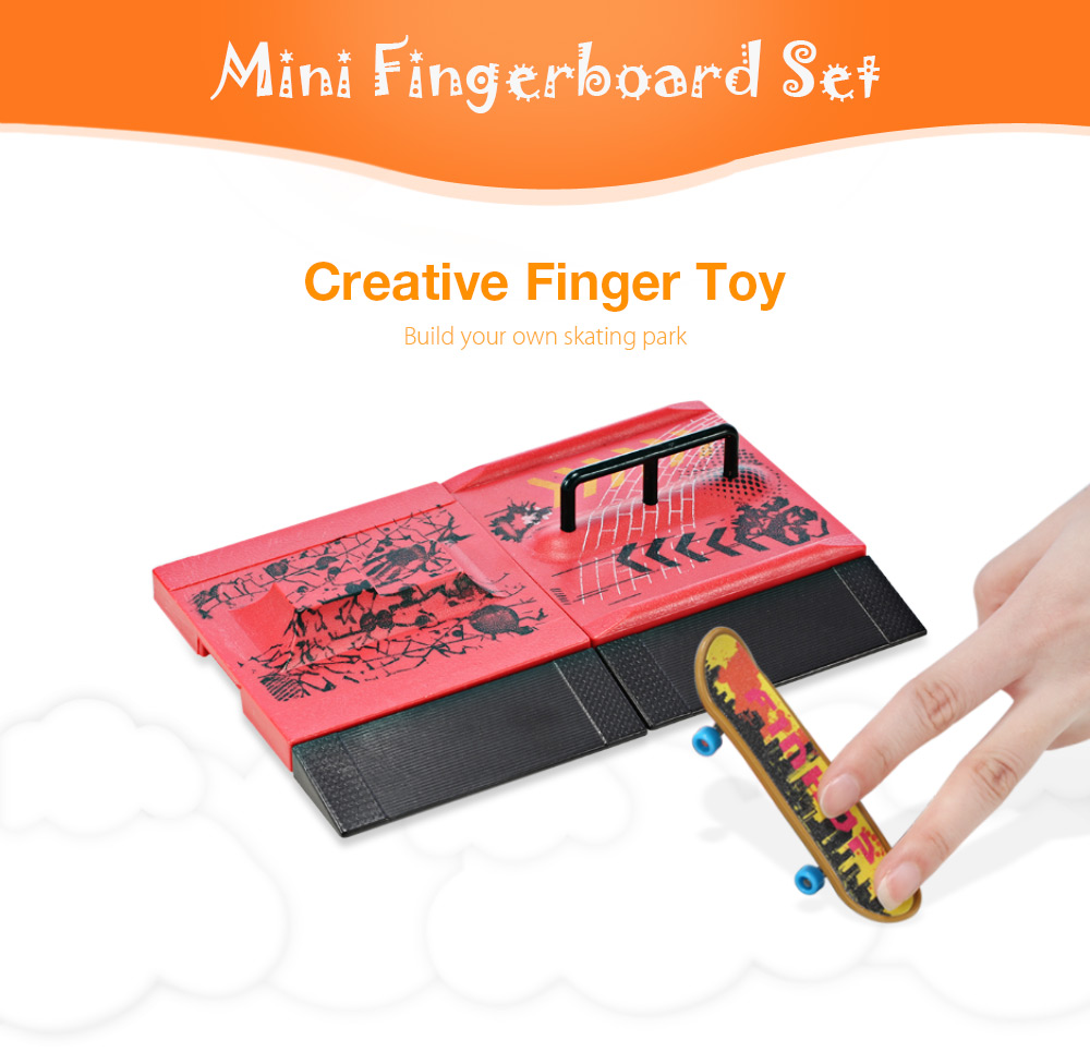ABS Body Fingerboard Platform Park Kit Educational Finger Toy Popular Present (Random delivery)