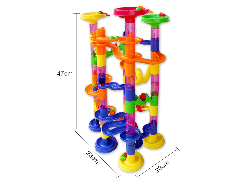 678 - 7 105pcs DIY Construction Marble Race Run Maze Balls Track Building Blocks