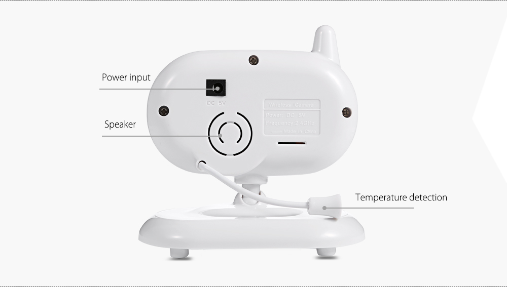 3.5 inch 2.4GHz Wireless TFT LCD Video Baby Monitor with Night Vision