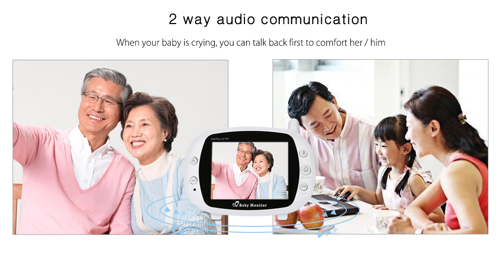 3.5 inch 2.4GHz Wireless TFT LCD Video Baby Monitor with Night Vision 3.5 inch 2.4GHz Wireless TFT LCD Video Baby Monitor with Night Vision