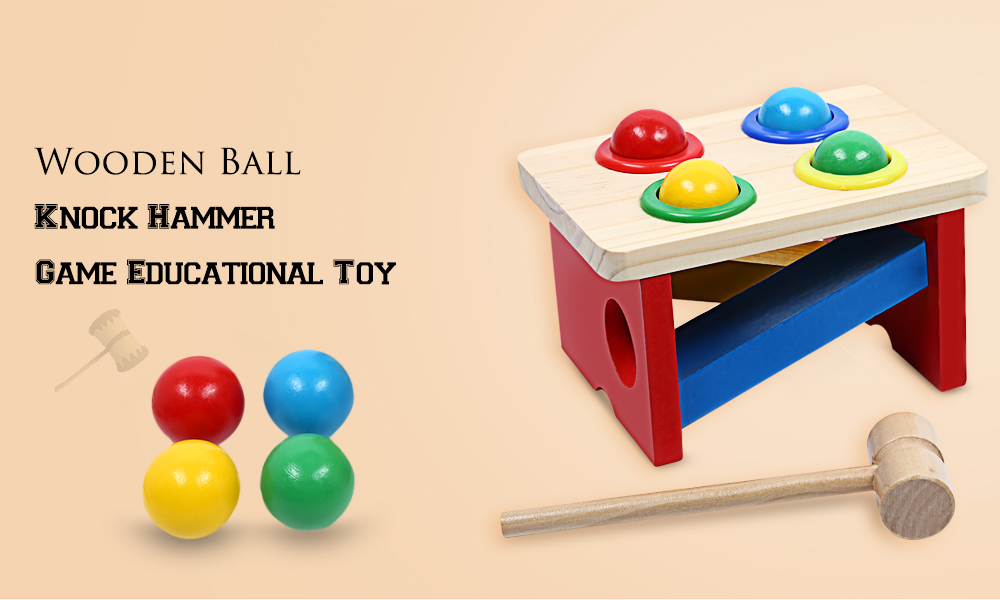 Wooden Ball Knock Hammer Game Intelligence Toy