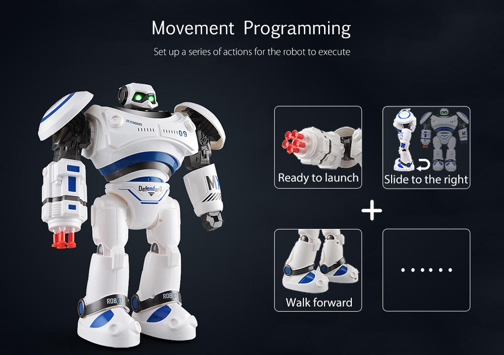 JJRC R1 Defenders Infrared Control Robot RTR Programmable Movement / Missile Shooting / Sliding Walking Dancing Mode