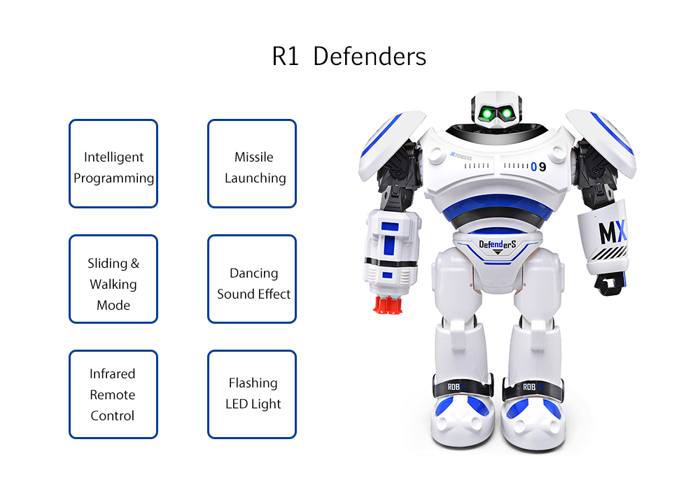 JJRC R1 Defenders Infrared Control Robot RTR Programmable Movement / Missile Shooting / Sliding Walking Dancing Mode