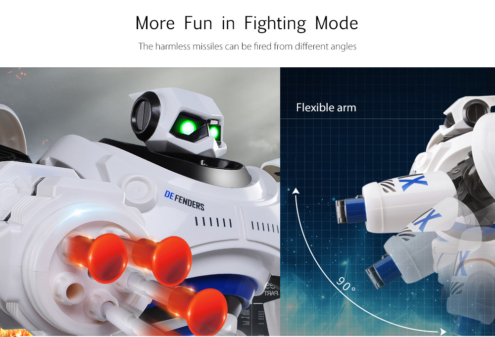 JJRC R1 Defenders Infrared Control Robot RTR Programmable Movement / Missile Shooting / Sliding Walking Dancing Mode JJRC R1 Defenders Infrared Control Robot RTR Programmable Movement / Missile Shooting / Sliding Walking Dancing Mode