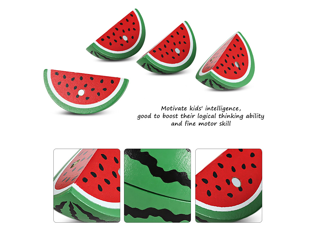 Magnetic Watermelon Shape Wooden Sliced Toy