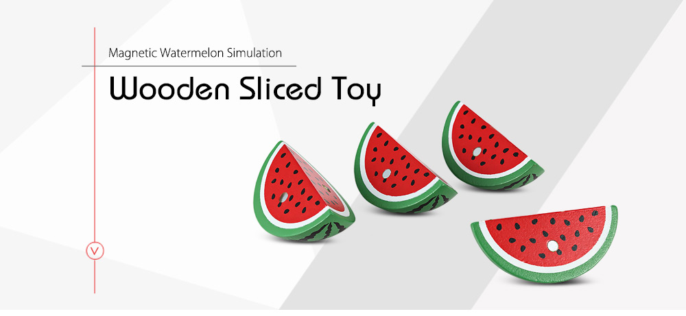 Magnetic Watermelon Shape Wooden Sliced Toy