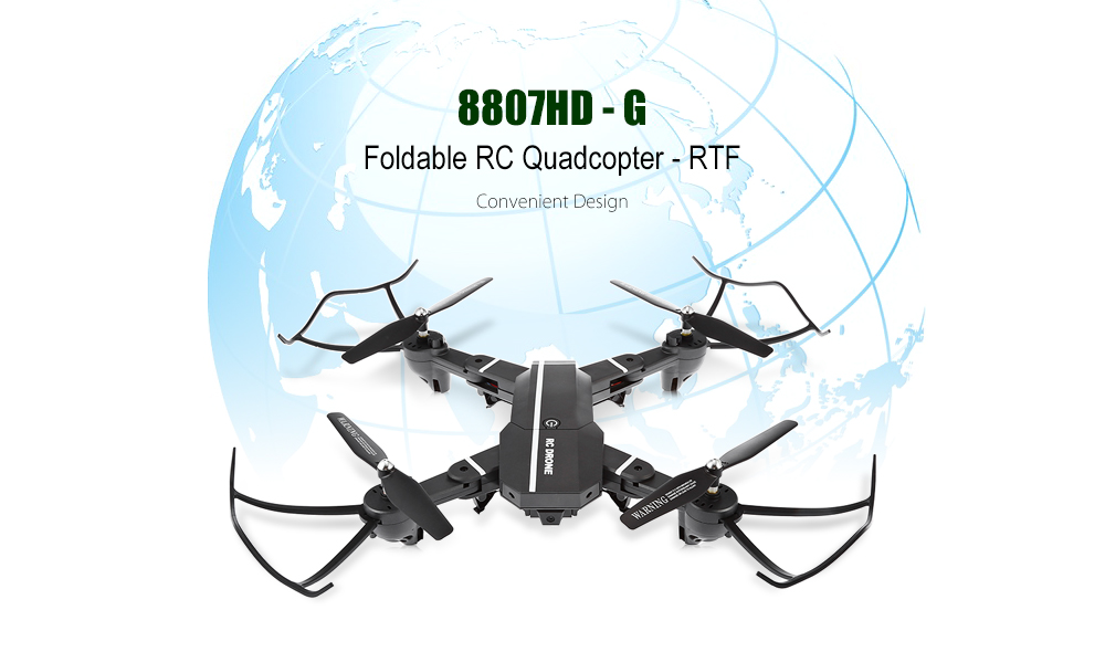 8807HD - G Foldable RC Quadcopter RTF WiFi FPV Camera / G-sensor Mode / Voice Control