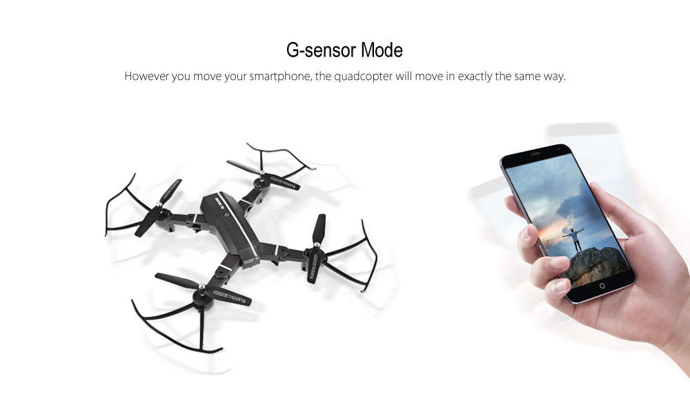 8807HD - G Foldable RC Quadcopter RTF WiFi FPV Camera / G-sensor Mode / Voice Control