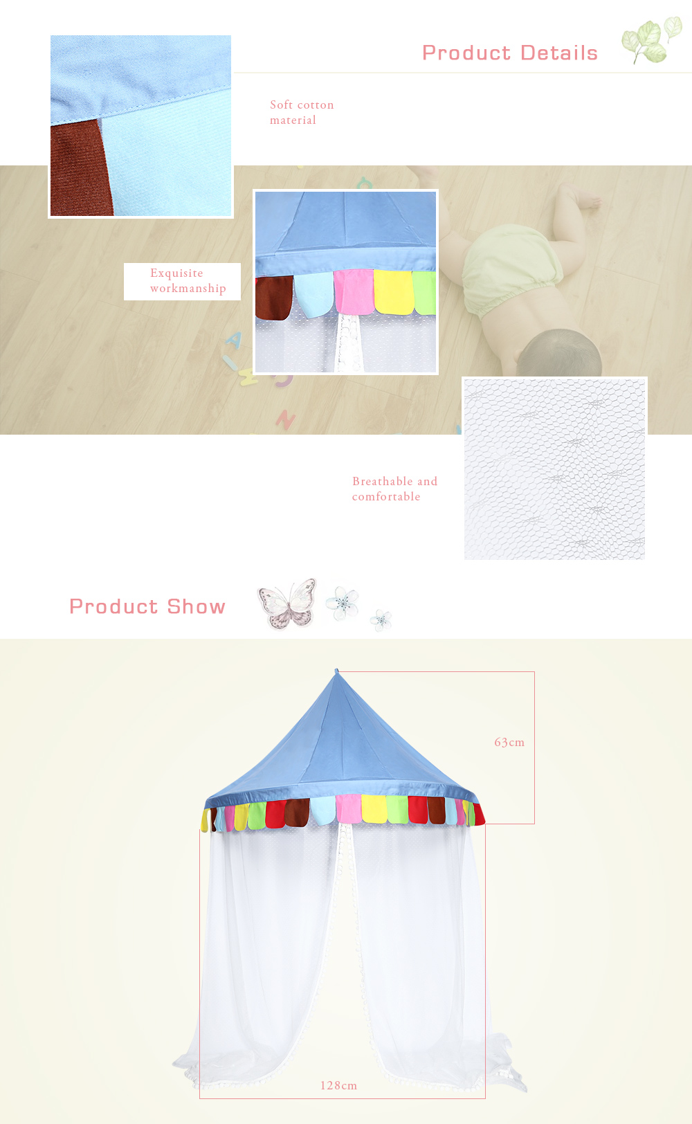 Hanging Bed Canopy Children Play Tent