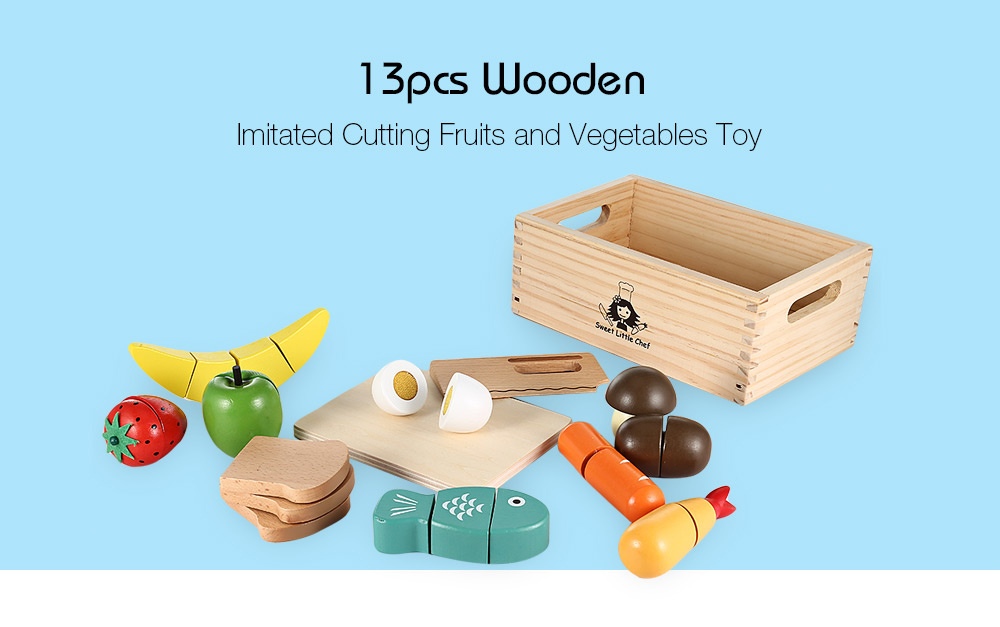 13pcs Wooden Cutting Fruits and Vegetables Toy 13pcs Wooden Cutting Fruits and Vegetables Toy