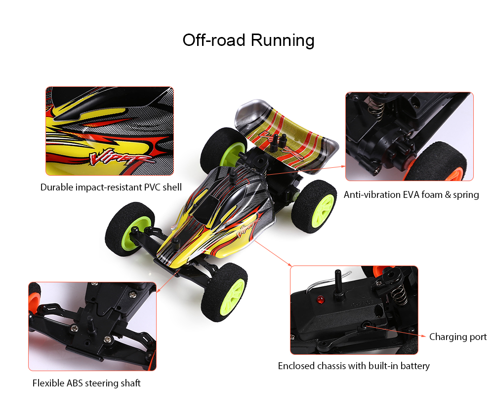 ZINGO RACING 9115 1:32 Micro RC Off-road Car RTR 20km/h / Impact-resistant PVC Shell / Drifting