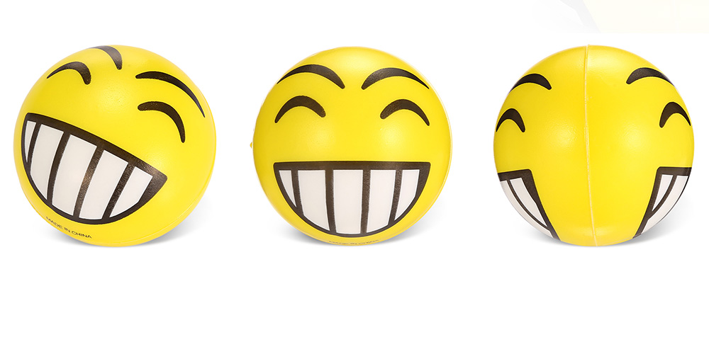 6.3cm Winking Smile Emoji PU Foam Squishy Toy Funny Stress Reliever Relaxation Gift