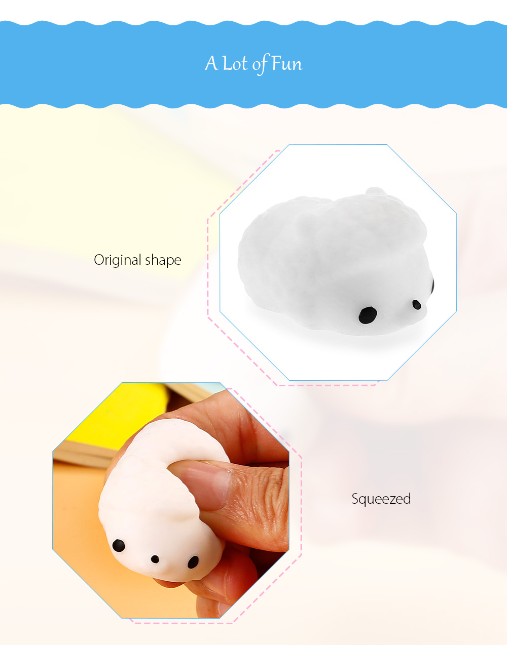 Mini Cartoon Sheep TPR Animal Squishy Toy Funny Stress Reliever Decoration Gift