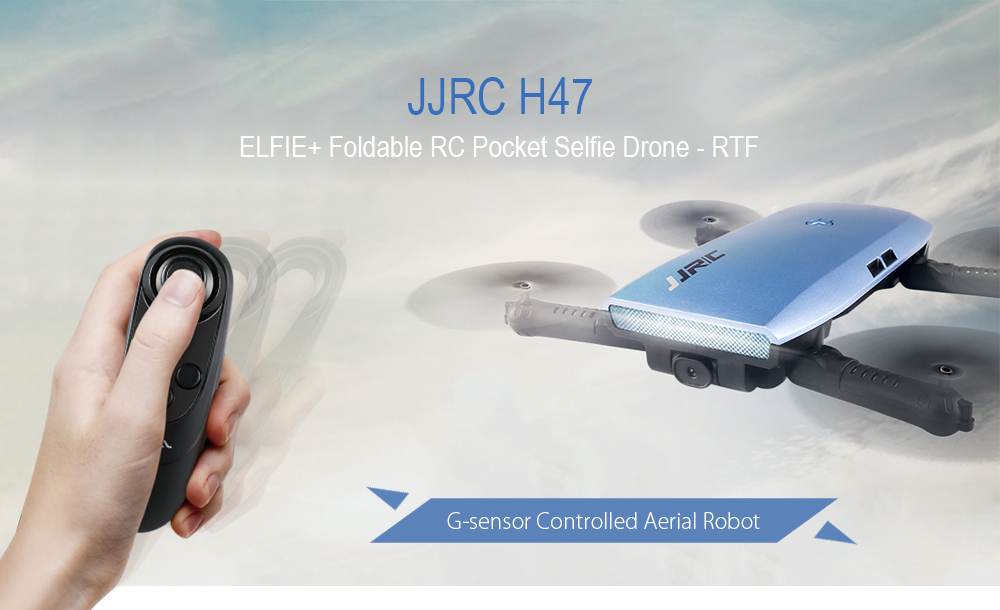 JJRC H47 ELFIE+ Foldable RC Pocket Selfie Drone RTF WiFi FPV 720P HD / G-sensor Controller / Waypoints