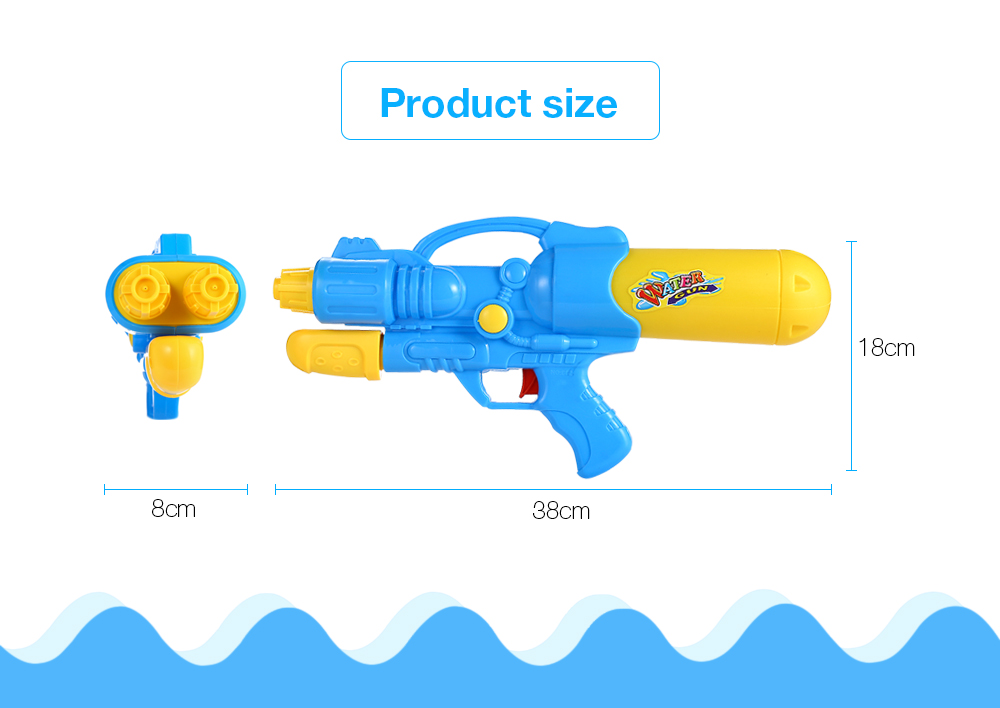 Plastic Dual Hole Nozzle Pull Water Gun Soaker Squirt Blaster Shooter Pistol Long Rang Toy