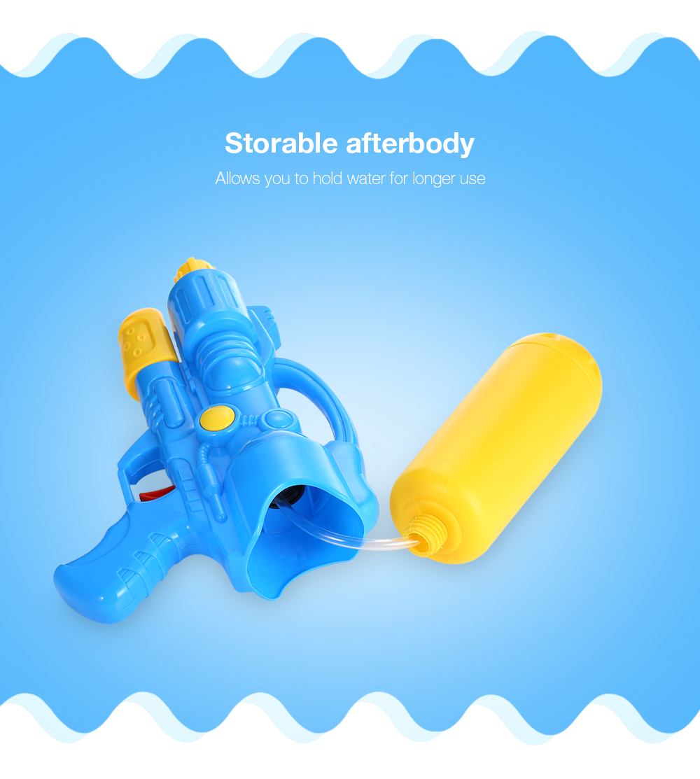 Plastic Dual Hole Nozzle Pull Water Gun Soaker Squirt Blaster Shooter Pistol Long Rang Toy