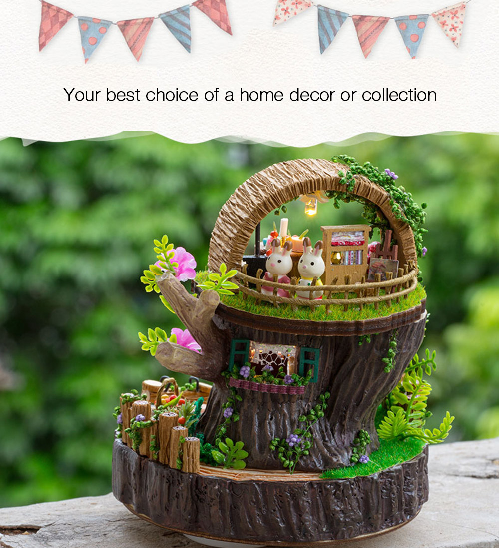 Handmade Dollhouse Miniature DIY Dolls House Kit with Furniture Handicraft 3D Puzzle Building Toys Gift Fantasy Forest Handmade Dollhouse Miniature DIY Dolls House Kit with Furniture Handicraft 3D Puzzle Building Toys Gift Fantasy Forest