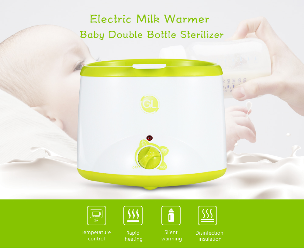 GL GLNQ809 Electric Heating Milk Food BPA Free Warmer Baby Feeding Double Bottle Sterilizer GL GLNQ809 Electric Heating Milk Food BPA Free Warmer Baby Feeding Double Bottle Sterilizer