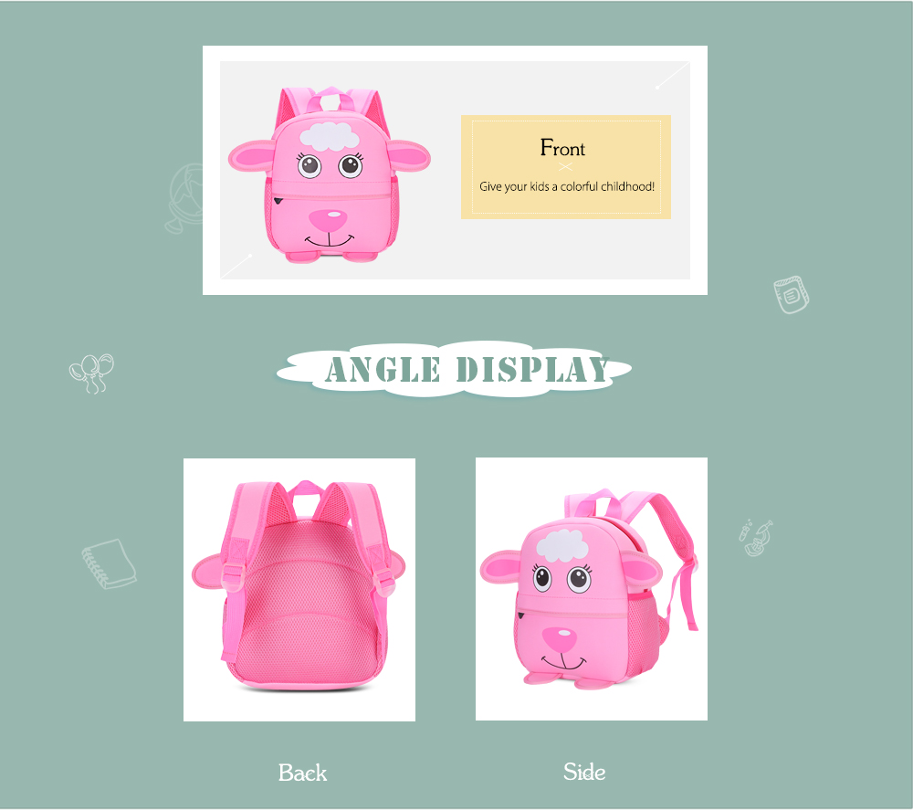 TongChang Colorful Cartoon Animal Design Waterproof Durable Children School Bag