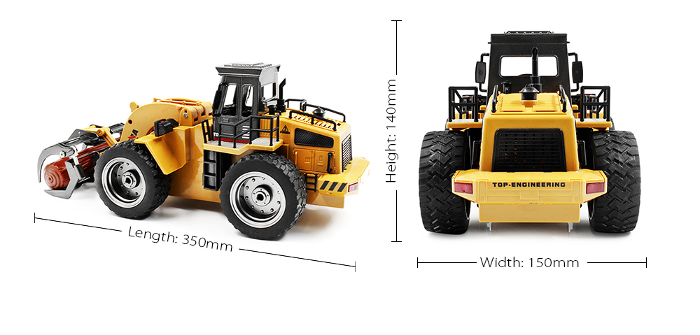 HUINA TOYS 1590 1:18 2.4GHz 6CH RC Alloy Timber Grab Truck RTR Grasper Opening Closing / Movable Arm / Mechanical Sound